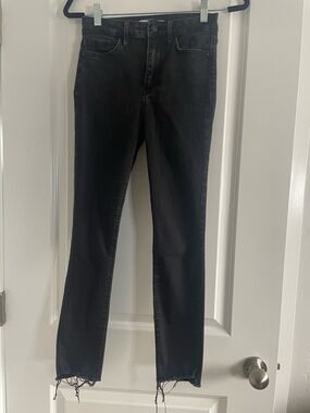 Sam Edelman The Stiletto High-Rise Skinny Ankle Jeans - Black Raw Hem (Size 26)